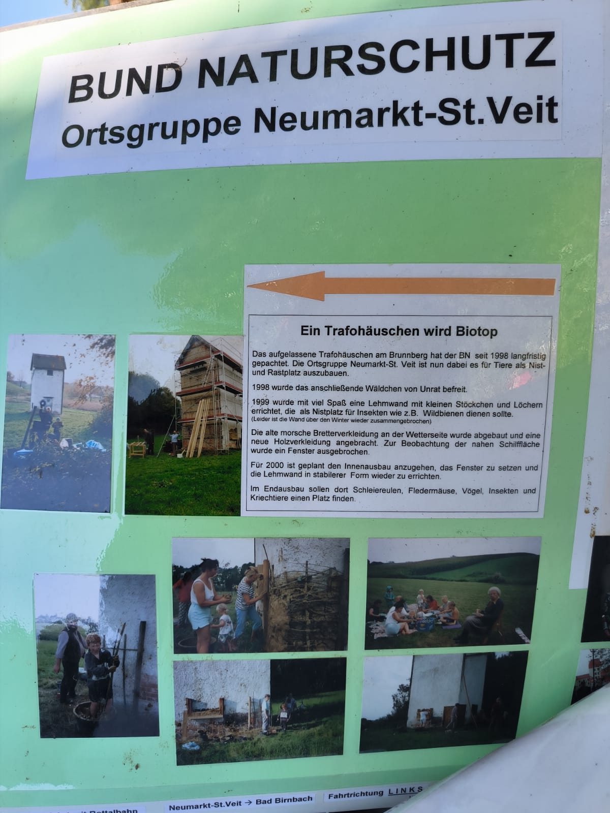 Trafohäuschen am Brunnenweg Das Trafohäuschen bei blauem Himmel